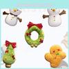 Cute And Happy Christmas Plush Toy With Bow Tie Christmas Tree Doll Snowman Pillow