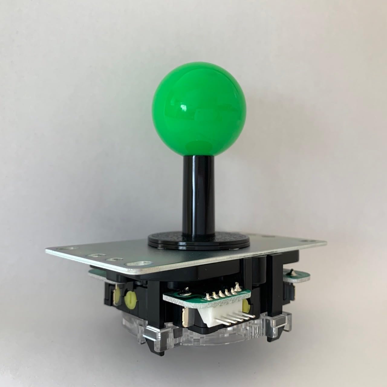 

Sanwa Electronics Lever with variable operating position PCB joystick flat iron shaft cover [Quiet] switch, green, type, lever, plate, included, зелений