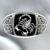 Unisex Viking Nordic Mythology Giant Wolf Ring - Fashion Hip Hop Rock Style Defense Totem Punk Finger Accessory for Men