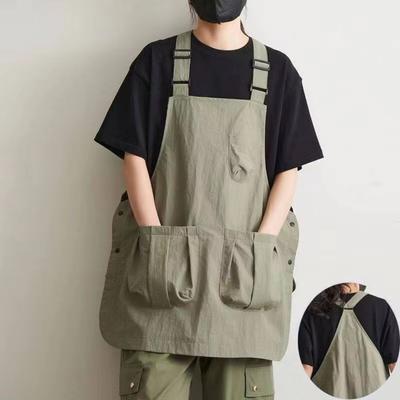 New Adjustable Kitchen Apron Oil Proof Waterproof Workwear Apron Barber Smock Catering Milk Tea Coffee Shop