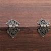 DIY Wooden Box Lace Chinese Style Mini Zinc Zinc Alloy Butt Hinges Hollow Flower Furniture Hardware Antique