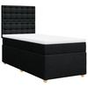 Boxspringbett mit Matratze Schwarz 90 x 200 cm Stoff