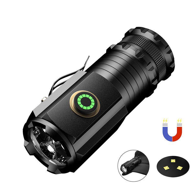 Superstarke Mini-Blitz-Taschenlampe Safety Hammer LED Mini Flashlight Powerful Type-C Rechargeable 18350 Battery Torch SST20 200