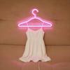 Modern Illuminated Garment Hanger Plastic Construction Clothes Organizer Laundry Hanger with Soft Lighting Effect