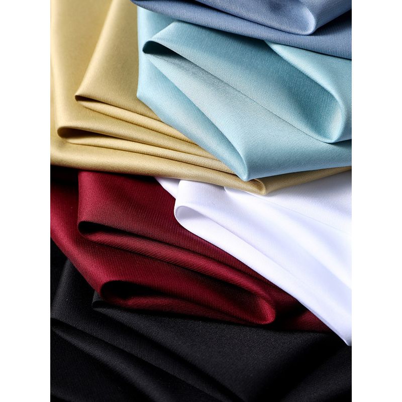 Business Casual Antibacterial Mulberry Silk Shirts Men's Long Sleeve Spring and Autumn Thin 2025 New Slim Fit Foreign Trade Men's Shirt