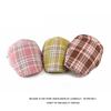 Classic Plaid Beret Women's Spring Summer College Style Peaked Cap Forward Cap