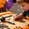Halloweenové kuličkové pero s kamínky, korálkovací pero, DIY třpytivé kočičí, dýňové, duchové, plastové korálkovací kreslené psací pero s třpytkami, černé inkoustové pero pro výrobu