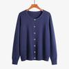 Women's Round Neck Knit Cardigan - Autumn Lightweight Short Coat, Casual Style