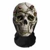 2D Flat Printed Full Face Mesh Headgear Breathable Halloween  Cosplay Mask Skull Zombie Mask  Prank