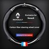 PU Leather Steering Cover Car Steering Wheel Cover Breathable Anti Slip For Renault Dacia Megane 2 Duster Logan Captur Clio Laguna 3 Fluence