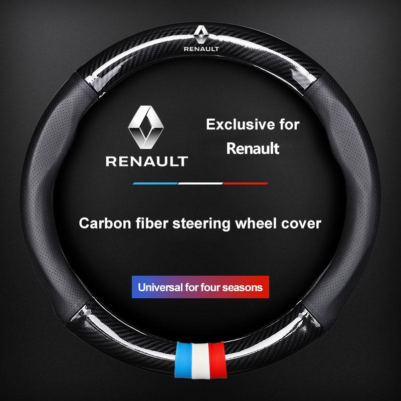 PU Leather Steering Cover Car Steering Wheel Cover Breathable Anti Slip For Renault Dacia Megane 2 Duster Logan Captur Clio Laguna 3 Fluence