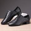 XIHAHA Fashion Men's Dance-Shoes Boy/Man Latin Ballroom Modern Tango Jazz Dancing Shoes Genuine Leather Dance Soft Rubber Sole