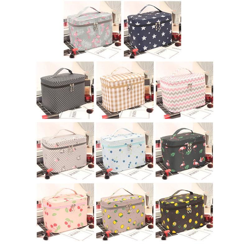 Waterproof Portable Women Makeup Bag High Capacity Toiletries Organizer Storage Cosmetic Cases Zipper Wash Beauty Pouch Travel