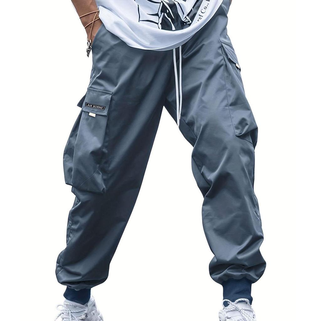 Pánské kalhoty Cargo v pase s klopou a stahovací šňůrkou