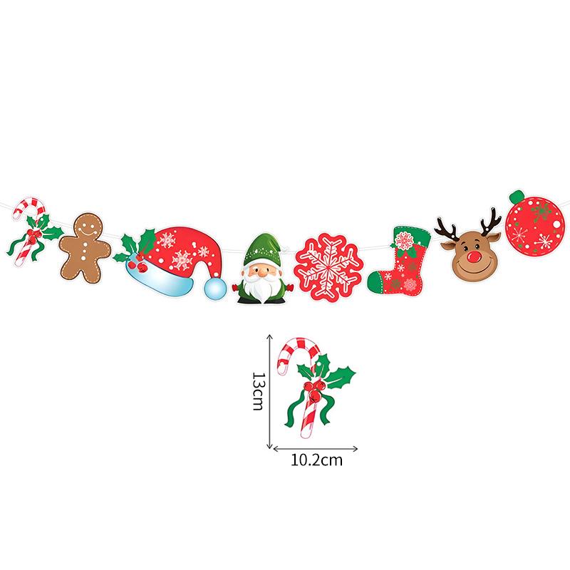 Christmas Hanging Paper Lanterns Cute Cartoon Santa Claus Xmas Tree Paper Lantern Lamps For Christmas Party Decor Photo Props