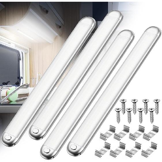 

SEALIGHT 12V LED Interior Light Bar | 1500LM 8W 12v LED Light Strip 6200K White with ON/Off Switch | Camper Lights Fixture for Truck Van RV Trailer 4 Pieces белый