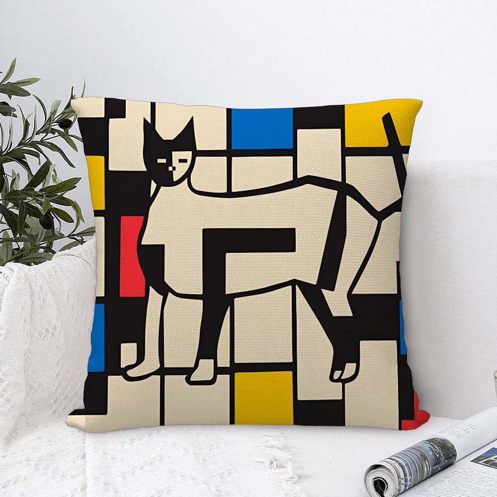 Home Decor Modernist Geometric Pattern Digital Print Pillow Pattern Cushion Cover Suitable for Sofa Bedroom Car Pillow Cover