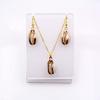 Choker Necklace Earrings Set Gold  Hawaii Bead Shell Pearl Fashion Jewellery Natural Plated Seashell Pendant for Women