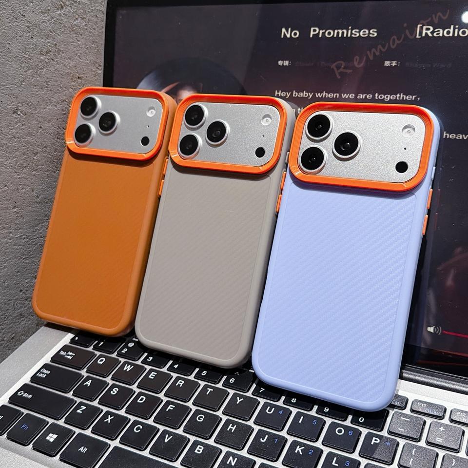 Carbon Fiber Luxury Phone Case for IPhone 18 Pro Max 11 12 13 14 15 16 17 Pro Max 16 Plus Silicone Shockproof Protector Cover