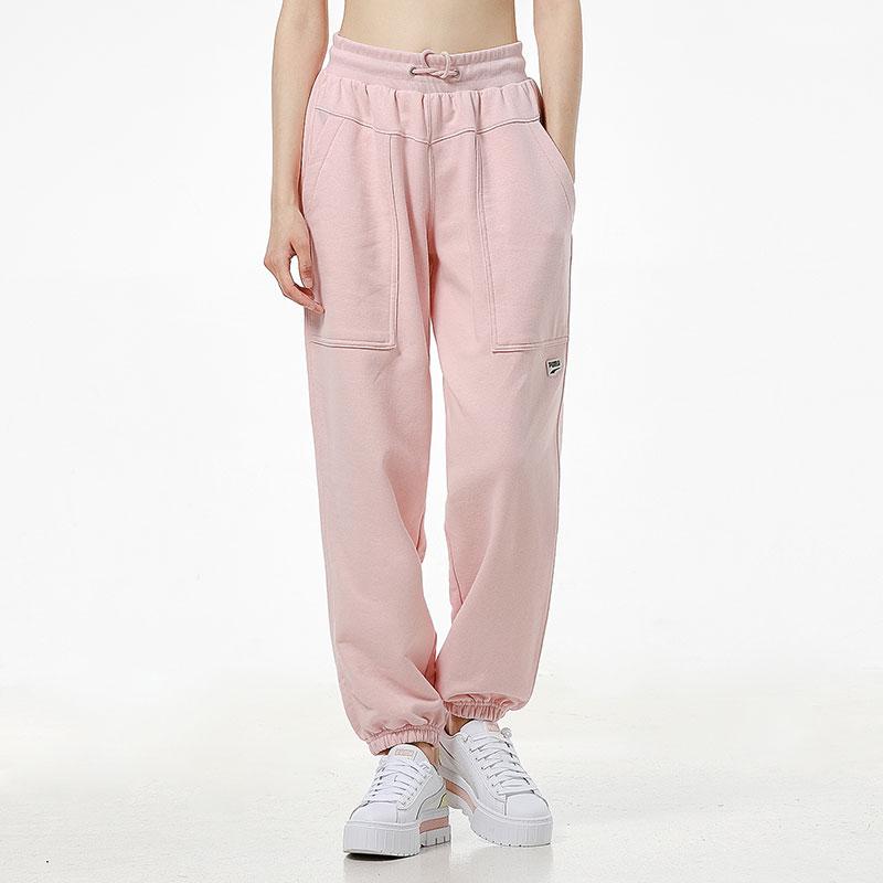 Puma Breathable Running Sports Pants With Elastic Cuffs Women Bottoms Pink 533054-36