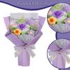 Completed Crochet Flower Bouquet Artificial Flowers Rose for Party Women's Day