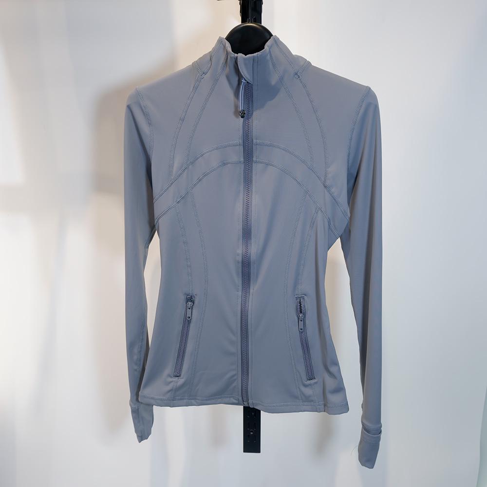 Women's Spring Yoga Sport Jacket - Tight Fit, Casual Jogging, Breathable, Zippered, Stand-Up Collar, Long Sleeve.