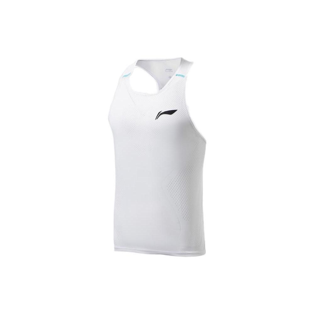 Коллекция Li Ning для бега Мужской топ-майка для бега Белый AAYR349-1 XXL