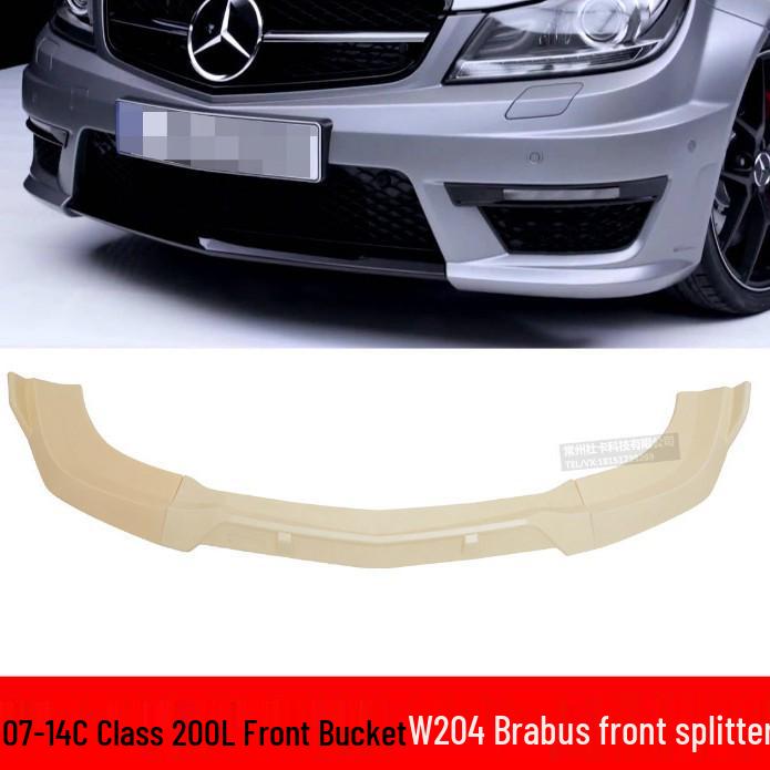 Compatible Mercedes W204 Front Lip Spoiler 07-14 C-Class 200L Three-Section Brabus Style