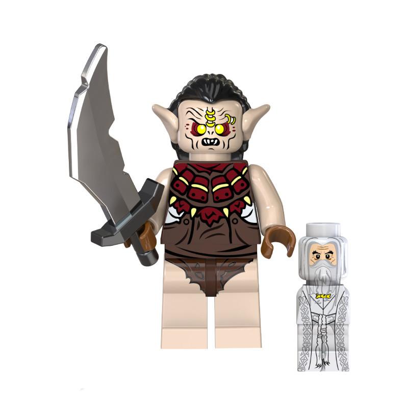Premium 18pcs Lord Of The Rings Orcs Goblins Sauron Minifigures Building Blocks For Kids And Adults