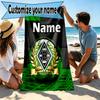 Personalisierter Borussia Mönchengladbach Strandtuch mit individuellem Namen, für Reise Camping Strandparty Heimdeko, Geburtstagsgeschenk für Familie & Freunde