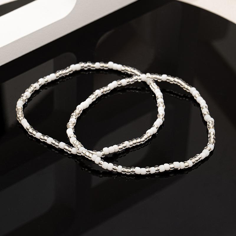 Kadınlar için 2 Basit pirinç boncuk halhal