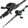 Angelrollen-Ruten-Kombination, 12 + 1BB Angelrolle und 1,8 m 2,1 m Carbon-Reise-Angelrute zum Barschangeln