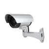 Caméra factice LED Sécurité CCTV Intérieur/Extérieur - GRIS - Rotation 360° - Alimentation Pile