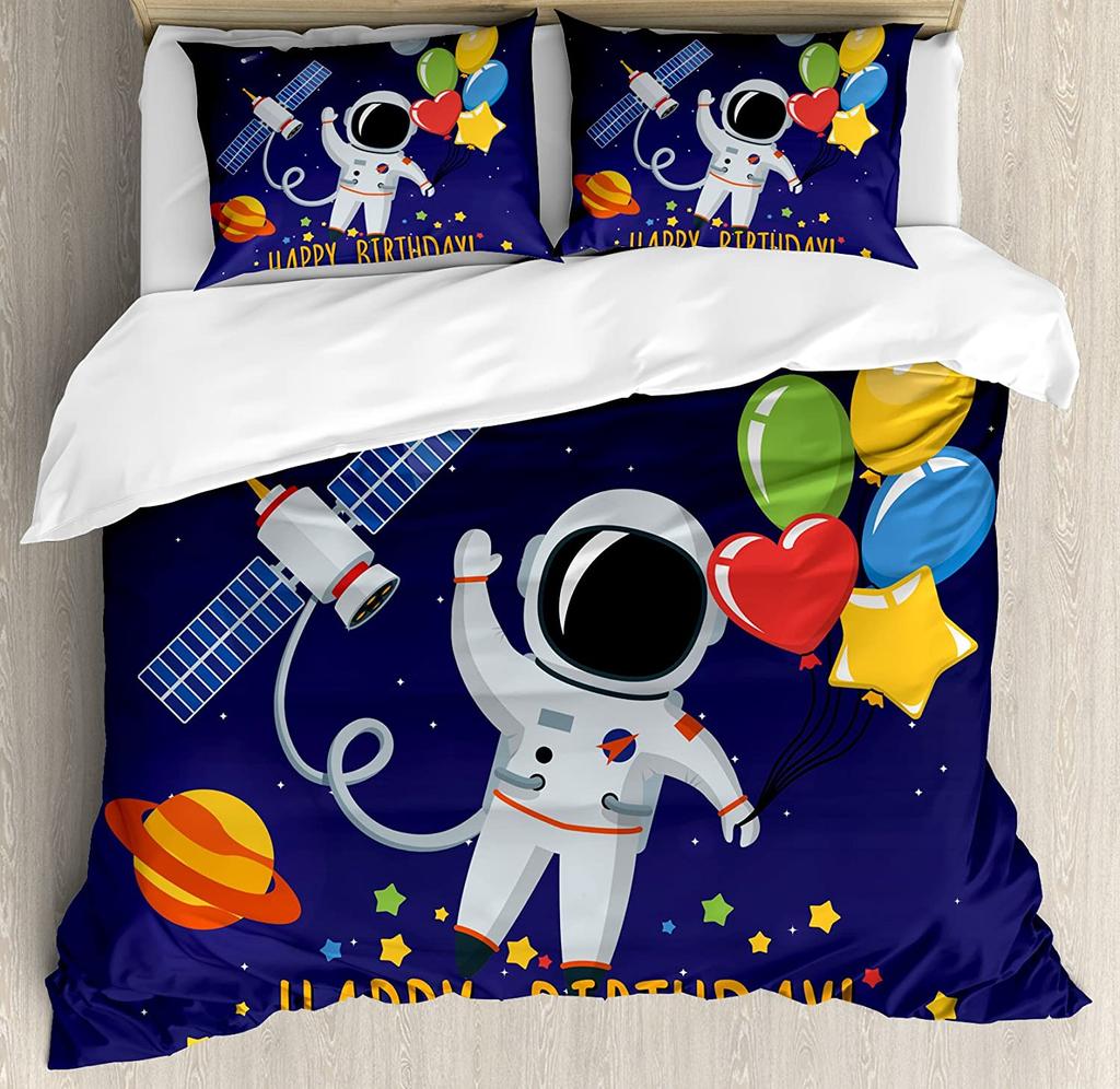 Kids Bedding Set For Bedroom Bed Home Skiing Penguins On Snowboards Winter Sports Themed P Duvet Cover Quilt Cover Pillowcase