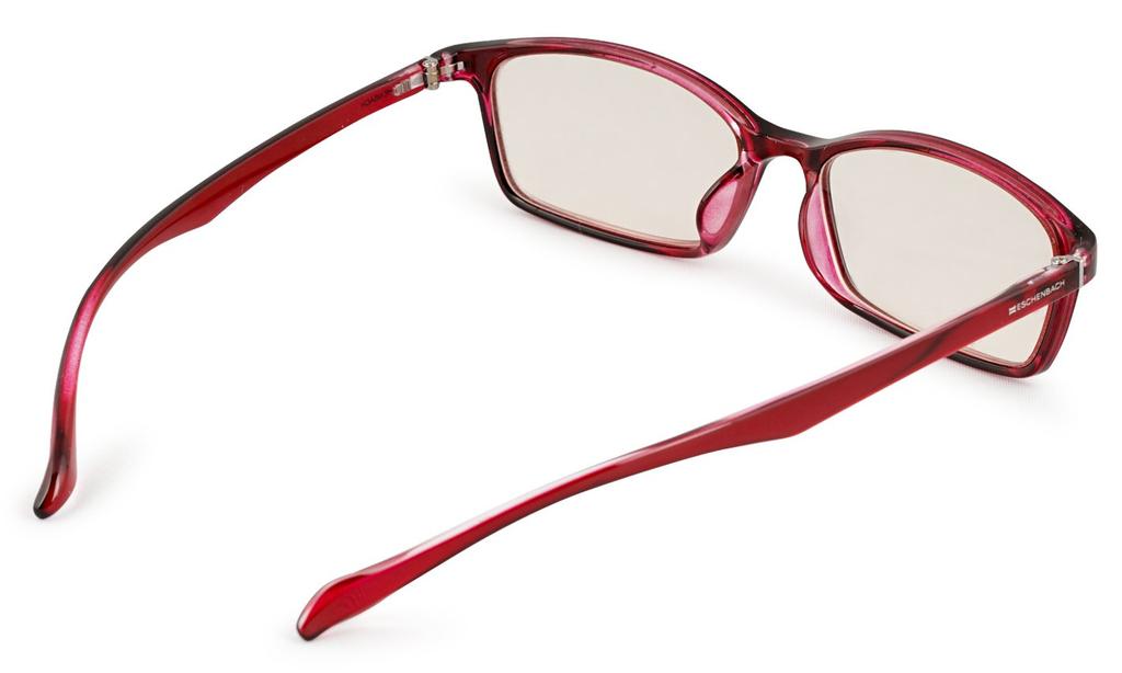 ESCHENBACH Bifocal Reading Glasses, Blue Light Blocking, PC Viewer, Clear Red, +2.5 Degrees, 2993-1225