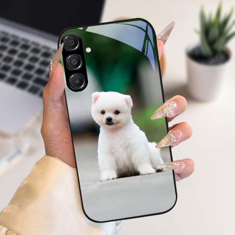 Fashion Coque For Samsung A55 A56 Case A25 A26 Tempered Glass Phone Cover For Galaxy A15 A35 A36 Hard PC Glass Protective Fundas