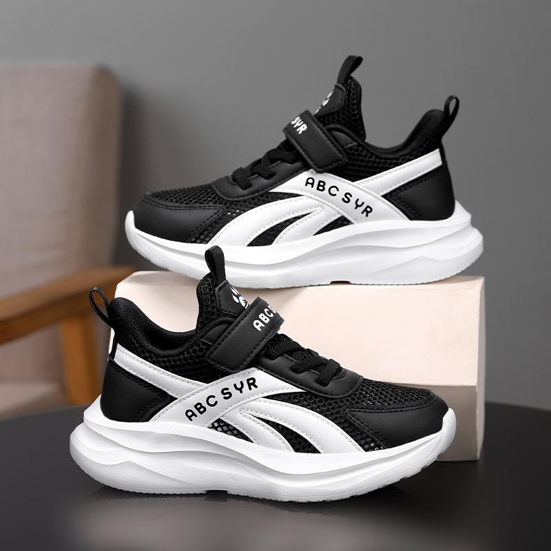 Children's net shoes 2025 summer new boys single mesh breathable sports shoes girls hollow mesh running shoes lightweight