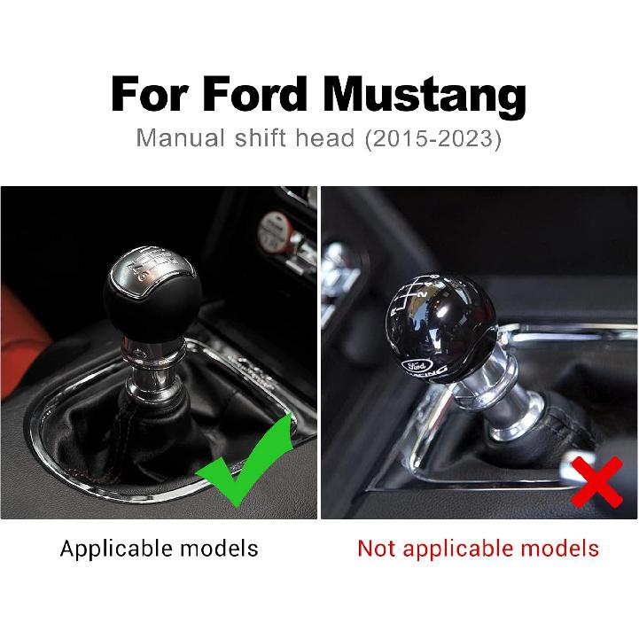 AIRSPEED per Ford Mustang Copri Pomello Cambio in Fibra di Carbonio Adesivo Accessori Interni per Ford Mustang 2015 2016 2017 2018 2019 2020 2021 2022 2023