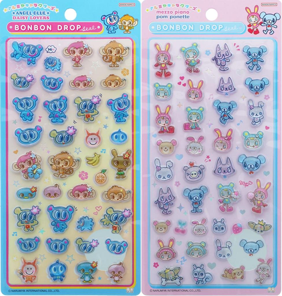 サンスター文具(Sun-Star Stationery) ボンボンドロップシール ナルミヤ 【2個セット】 エンジェルブルー×デイジーラヴァーズ・メゾピアノ×ポンポネット S8817464 S8817472