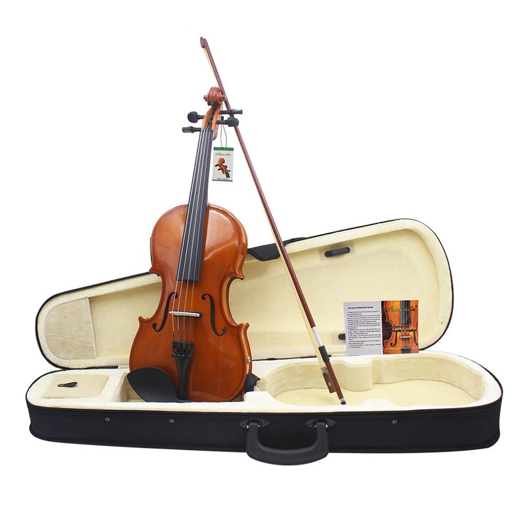 4/4 Electric Smart Violin Astonvilla  Acoustic EQ Natural Surface Maple Back Electric Violin Case Shoulder Rest Accessories