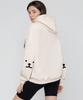 [Unisex] Elbow Puppy Face Smile Hoodie_Cream/Black Logo