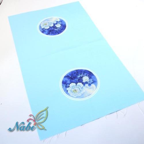 SMTA 29*49cm Knitted Fabric Cotton The Cloth Tissu Au Metre Flowers Embroidery Patchwork DIY Fabrics  1pcs Rayon Thicken