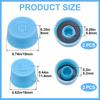 4pcs Replacement Car A/C Valve Core Caps, Blue | Leakproof R134a Air Conditioning System Service Port Caps, High Low Side Pressure Valve Cap Set for