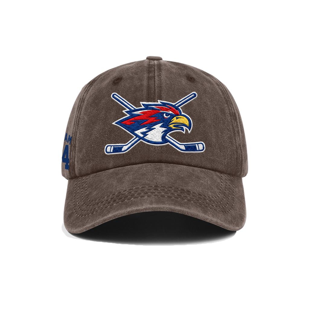 Washed Cotton Baseball Cap Soft Top Vintage Style Adjustable Back Closure Embroidered Logo Casual Outdoor Sports Hat for Daily Wear
