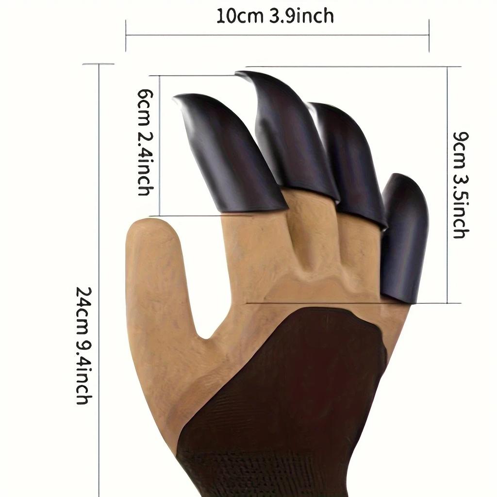 1pair-Garden Gloves With Claws - Dig, Plant, Weed,Seed Effortlesly Protect Your Fingers & Nails