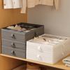 Foldable Polyester Clothing Storage Container With Compartments For Closet Organization