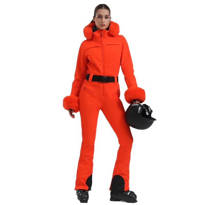 Women's Slim-Fit Double Board Windproof Ski Suit - Waterproof, Thickened, Warm, for Extreme Cold