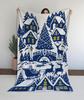 Christmas Village Mosaic Crochet Blanket Pattern, Winter Afghan, Holiday Pattern Xmas Town Reindeer Graphghan