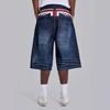 DRIPX Jorts de Mezclilla con Estampado de Letras Vintage para Mujer Negro Gótico Y2k Holgados Jorts de Mezclilla Retro Hip Hop Grunge Pierna Ancha Pantalones Cortos de Mezclilla Streetwear