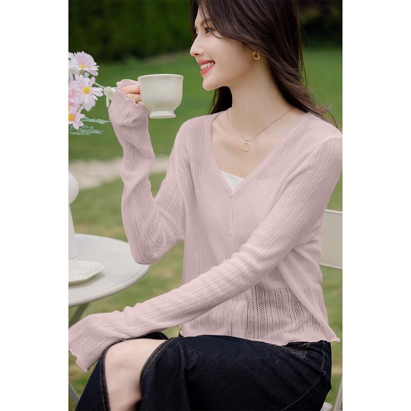 Mokana Women's V-Neck Long Sleeve Knit Sweater